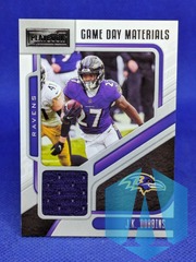 2021 Panini Playbook Game Day Materials JK Dobbins #GDM-JKD Ravens